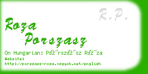 roza porszasz business card